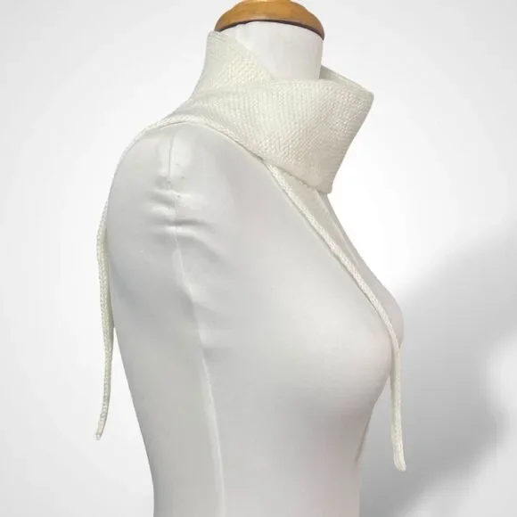 Sophie Scarf White Acrylic Neck Warmer Hand Knit Women Neckerchief Gift for Her